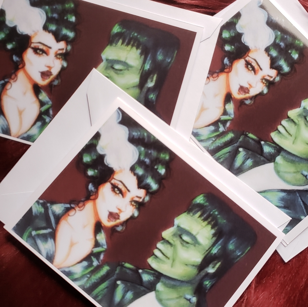 Frankenstein monster and The Bride set / 3 CARDS